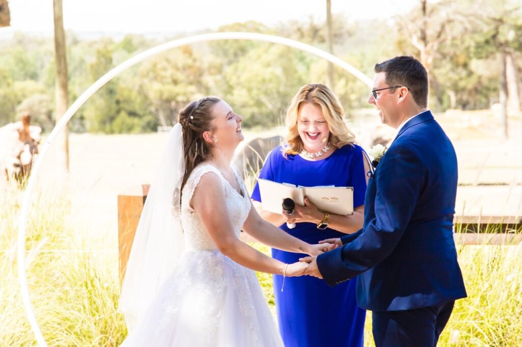 Rosie and Adam Dubbo Zoo wedding with Tanya McDonald Marriage Celebrant