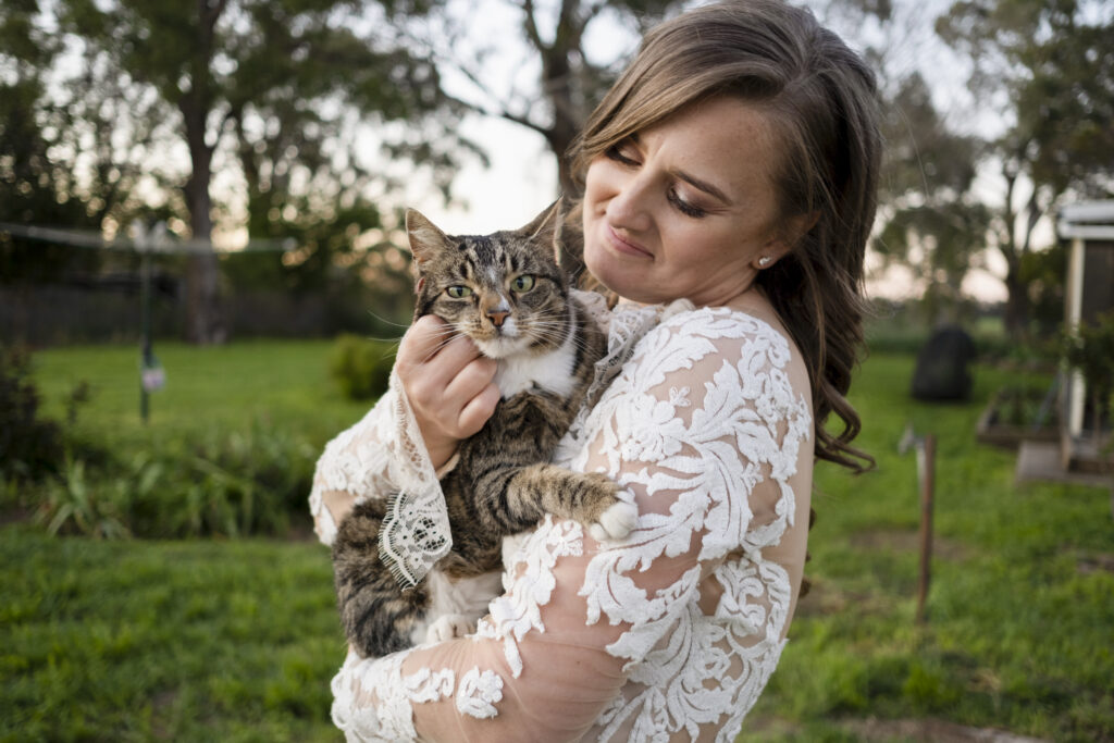Jazz and Cam's wedding ceremony with fur baby