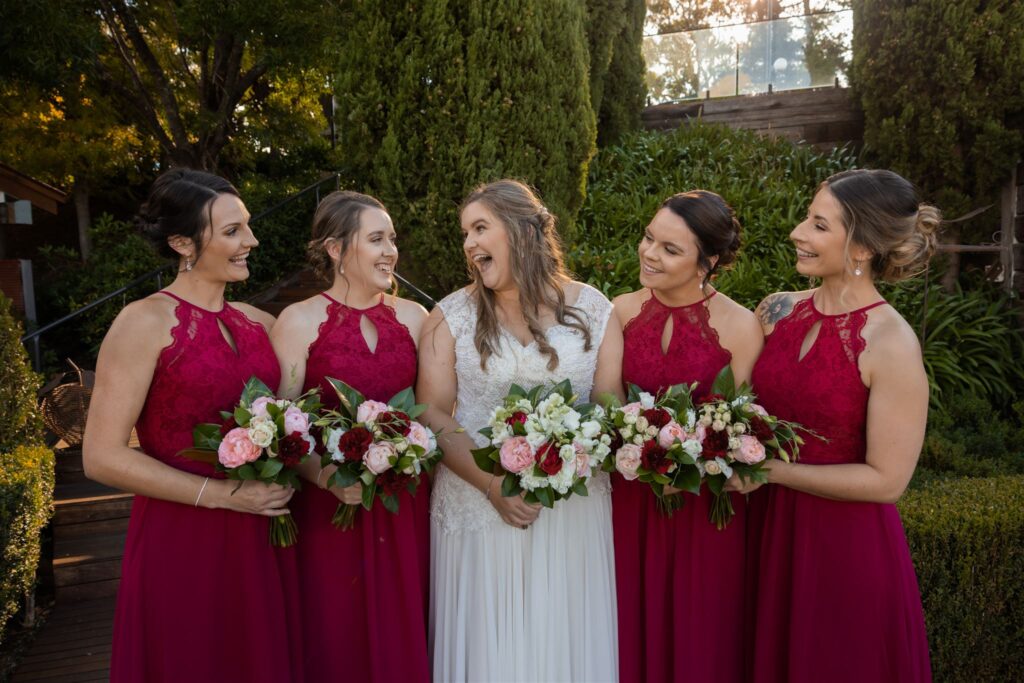 Hanna and her wedding party