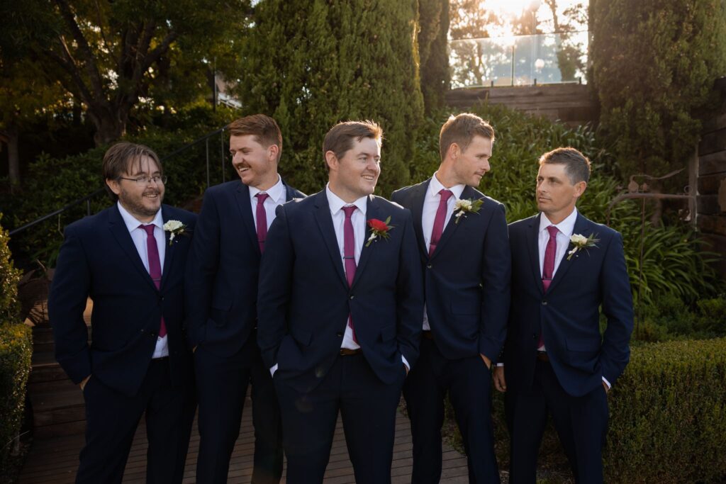 Troy and his wedding party