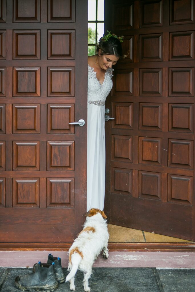 pre-wedding photo with dog